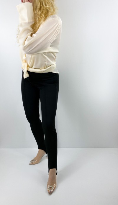 Siyah füzo tayt pantolon