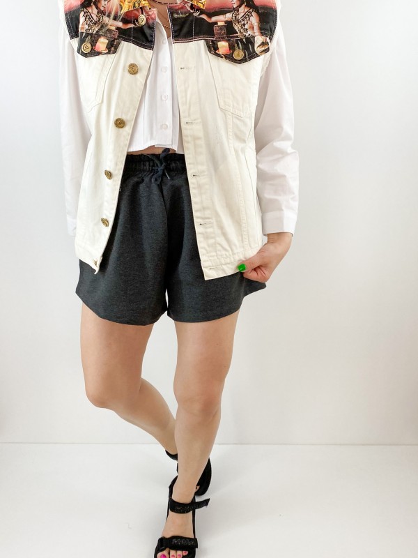 White denim vest