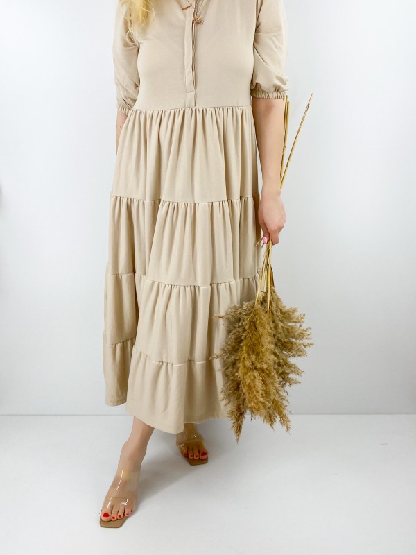 Light brown maxi dress