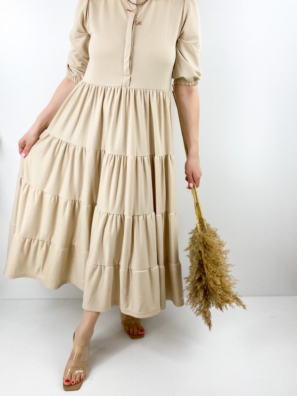 Light brown maxi dress