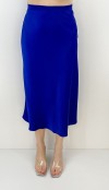 Electric blue sateen skirt