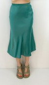 Green sateen skirt