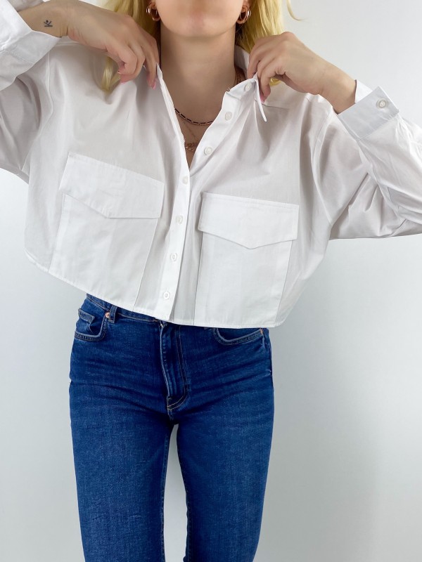 Crop white shirt