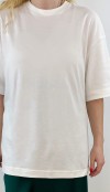 Krem renk oversize t-shirt