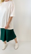 Krem renk oversize t-shirt