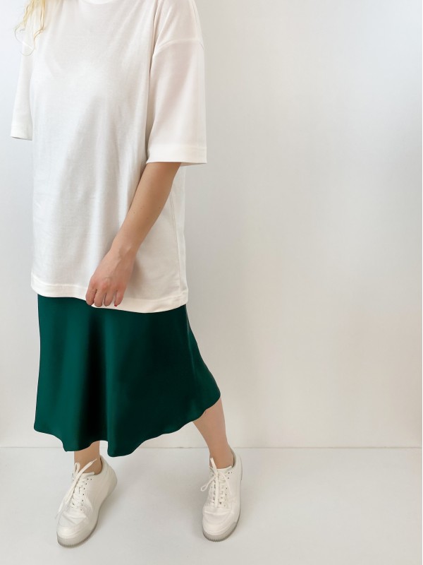 Krem renk oversize t-shirt