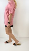 Pembe oversize t-shirt