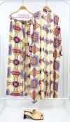 Pamuklu kimono pantolon takım 