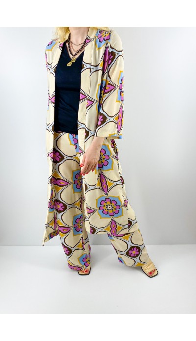 Pamuklu kimono pantolon takım 