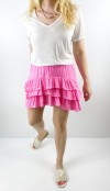 Pink mini skirt with shorts
