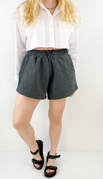 Füme pamuklu şort