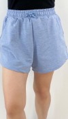Cotton blue mini shorts