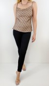 Dot printed sateen blouse