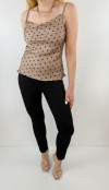 Dot printed sateen blouse