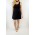Siyah askılı kendinden şortlu elbise