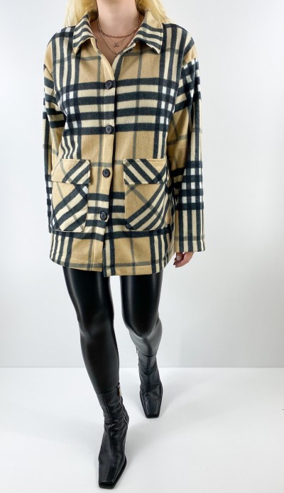 Ekose polar gömlek ceket