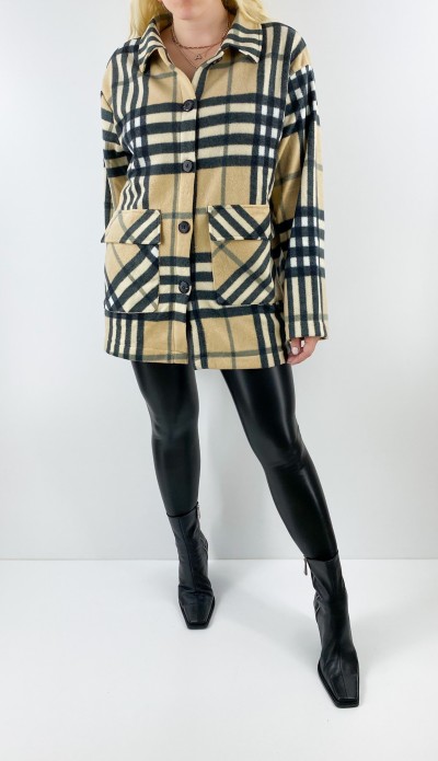 Ekose polar gömlek ceket