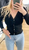 Black corset effect cardigan