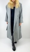 Gray maxi coat