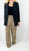 Leopard printed wide leg pants