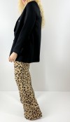 Leopard printed wide leg pants