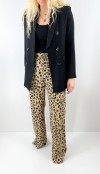 Leopard printed wide leg pants