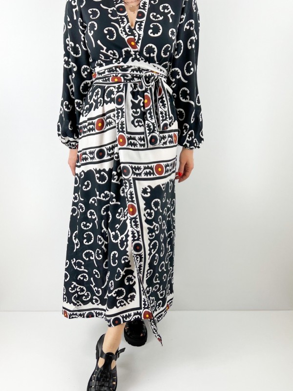Etnik desen tasarım kimono elbise