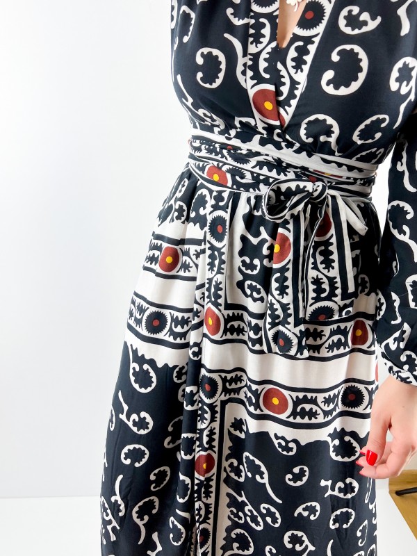 Etnik desen tasarım kimono elbise