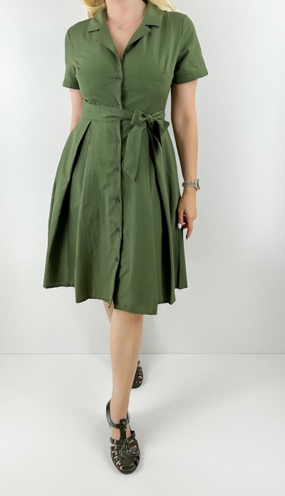 Haki gömlek elbise