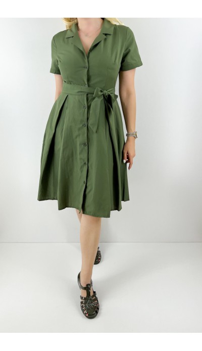 Haki gömlek elbise