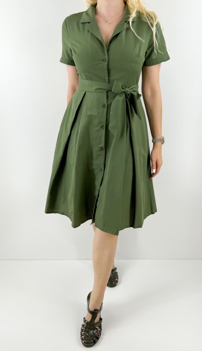 Haki gömlek elbise