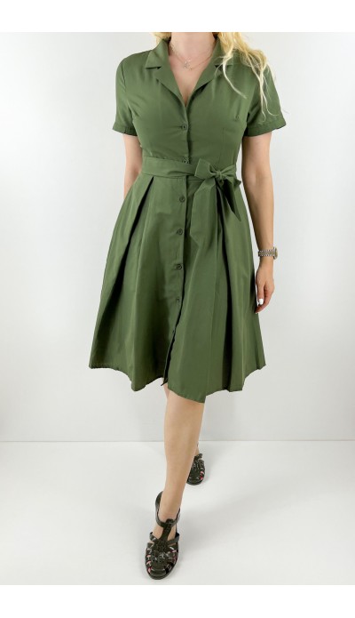 Haki gömlek elbise