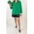 Green boyfriend shirt