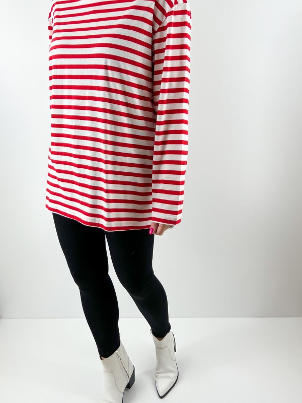 Red white striped t-shirt