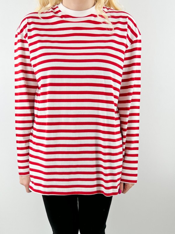 Red white striped t-shirt