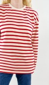 Red striped sweatshirt