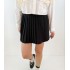 Siyah pileli mini etek