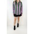 Lilac green striped shirt