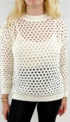 Creme color knit blouse