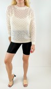 Creme color knit blouse