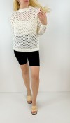 Creme color knit blouse