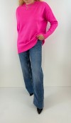 Pink oversize knit pullover