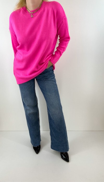 Pembe oversize kazak