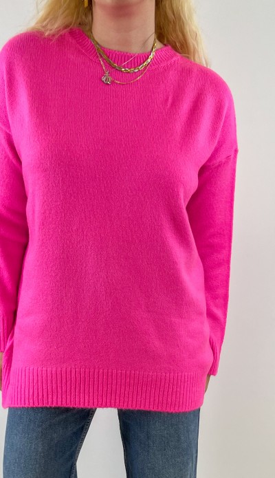 Pembe oversize kazak