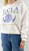 Kolej beyaz sweatshirt