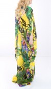 Yellow chiffon tropic maxi dress