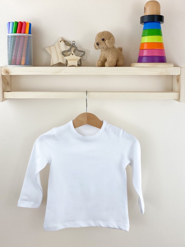 White long sleeved baby t-shirt