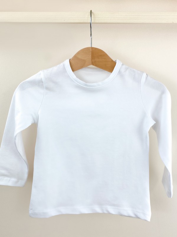 White long sleeved baby t-shirt